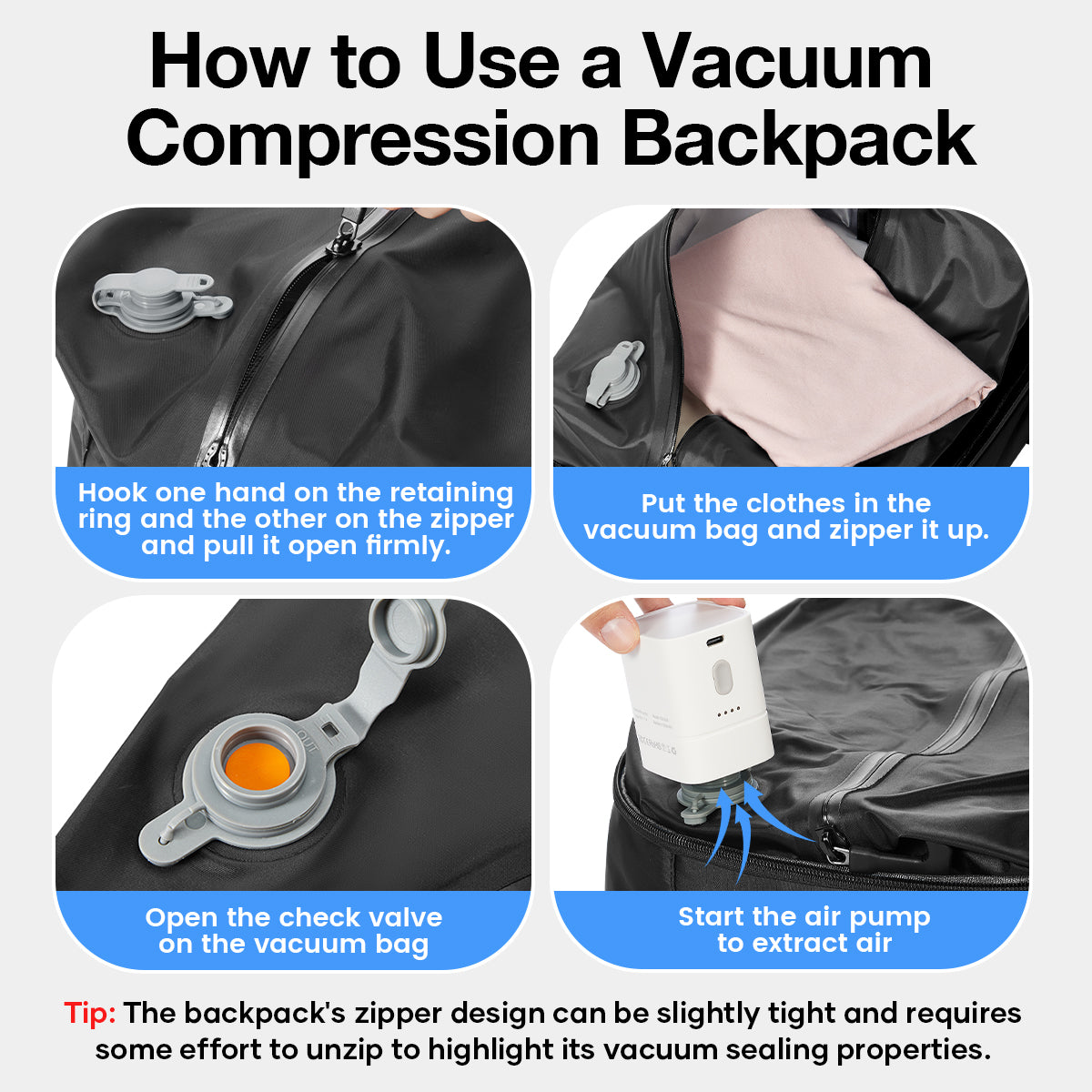 Boxsam® Urban Pro Vacuum Compression Backpack